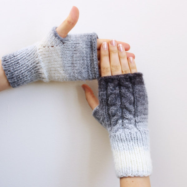 handknit fingerless gloves