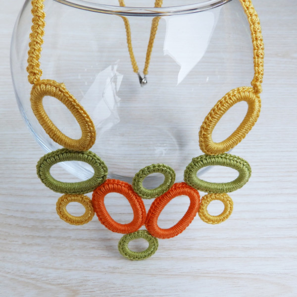 Fashion Crochet Ombre Green Bracelet, Handmade Fiber Bracelet