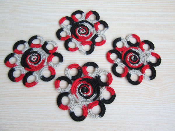 red table coasters