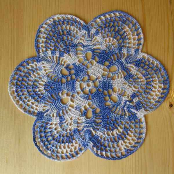 blue and white coasters